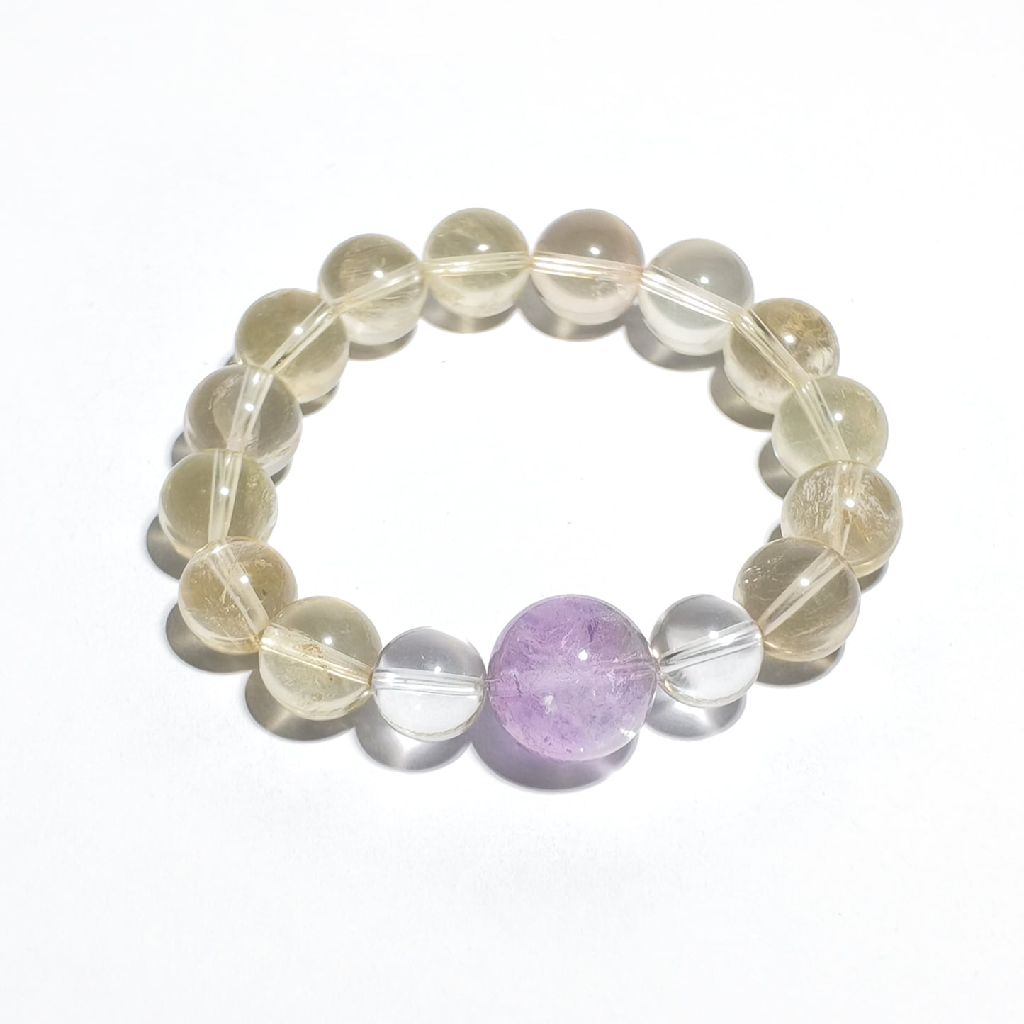 Natural Citrine, Amethyst & Clear Quartz Bracelet | Abundance, Wisdom & Balance | Inspired by Eastern Wisdom