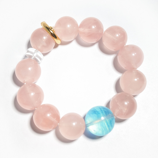 Rose Quartz & Aquamarine Healing Jewelry | FANYAO
