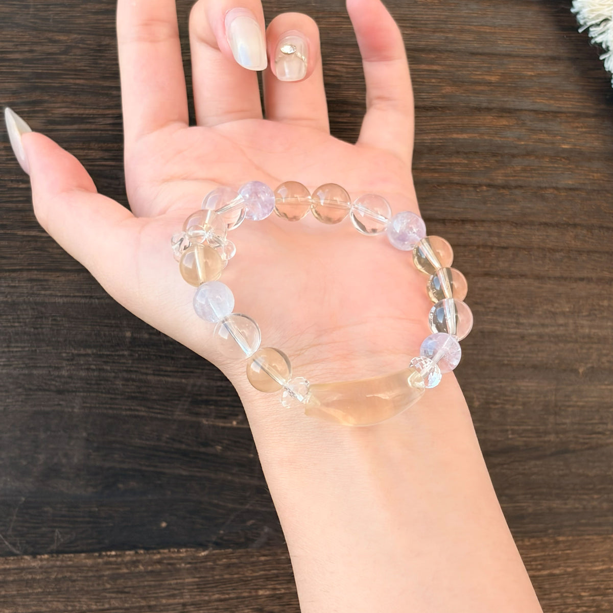 Natural Citrine, Amethyst & Clear Quartz Bracelet | Abundance, Wisdom & Clarity | Inspired by Eastern Wisdom
