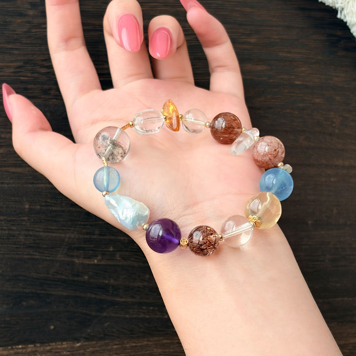 Natural Five Elements Prosperity Multi-Gem Bracelet | Abundance, Harmony & Balance | Inspired by Eastern Wisdom