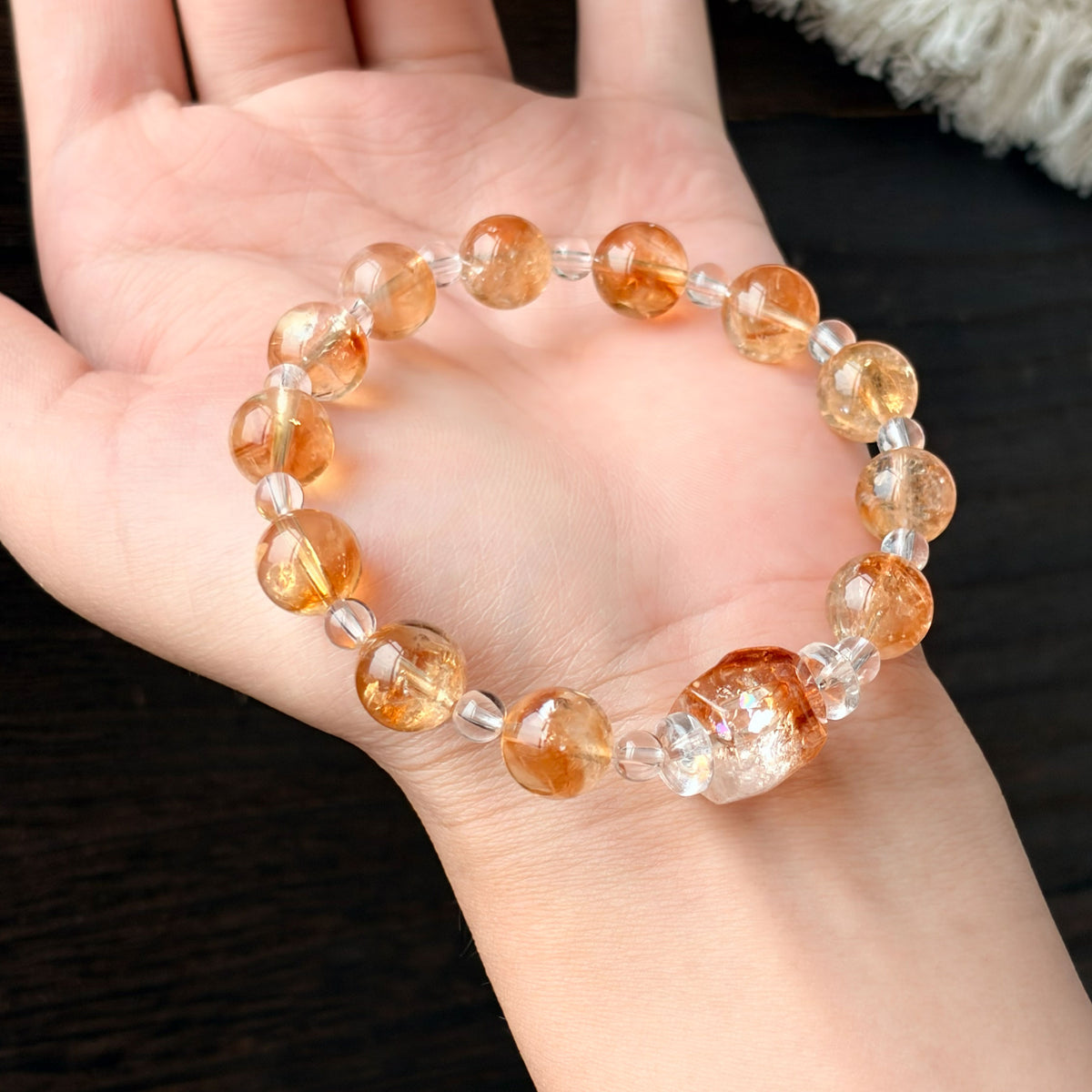 Natural Yellow Tower Quartz Bracelet | Confidence, Good Fortune & Warmth | Inspired by Eastern Wisdom
