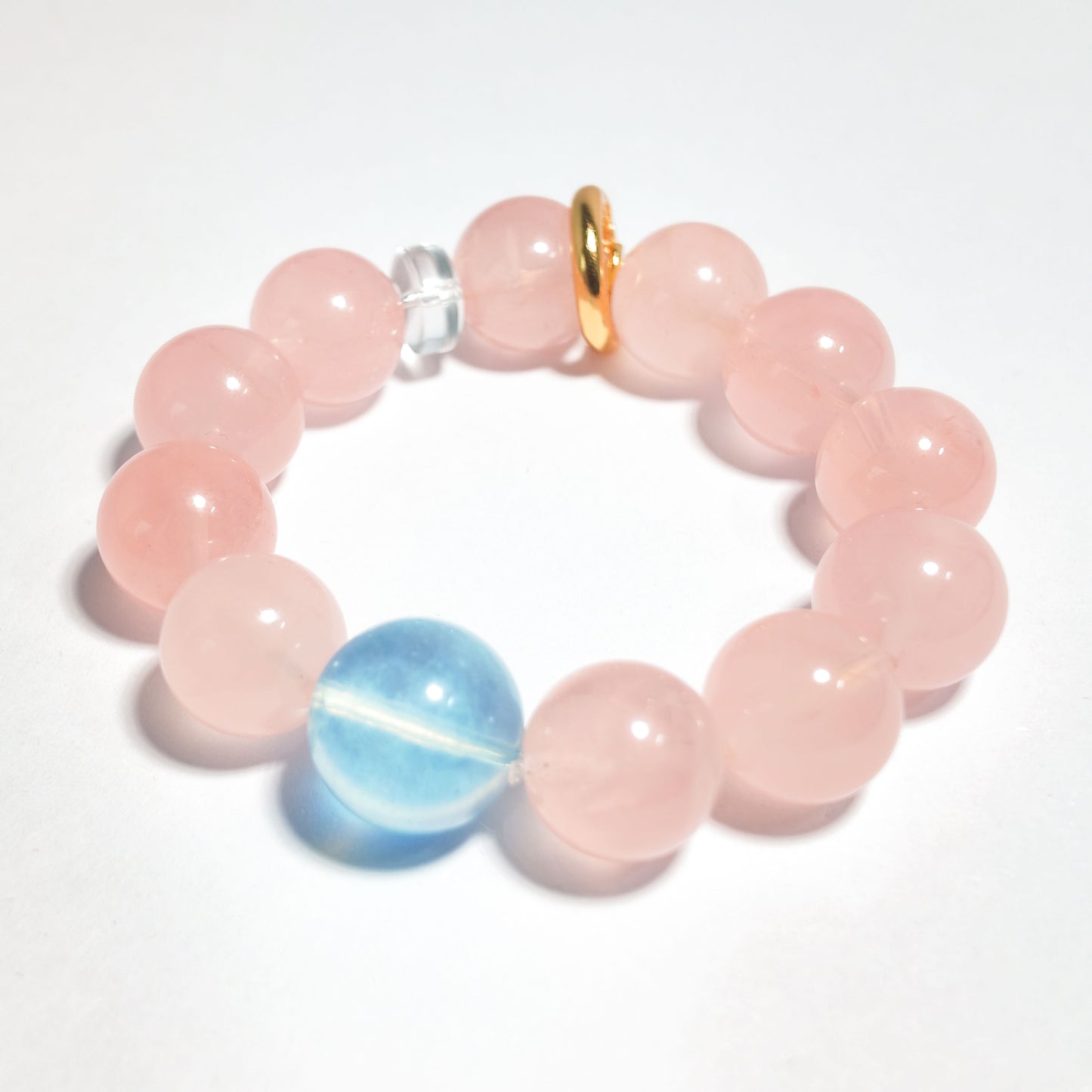 Natural Rose Quartz &Aquamarine Bracelet | Love & Inner Peace | Inspired by Eastern Wisdom