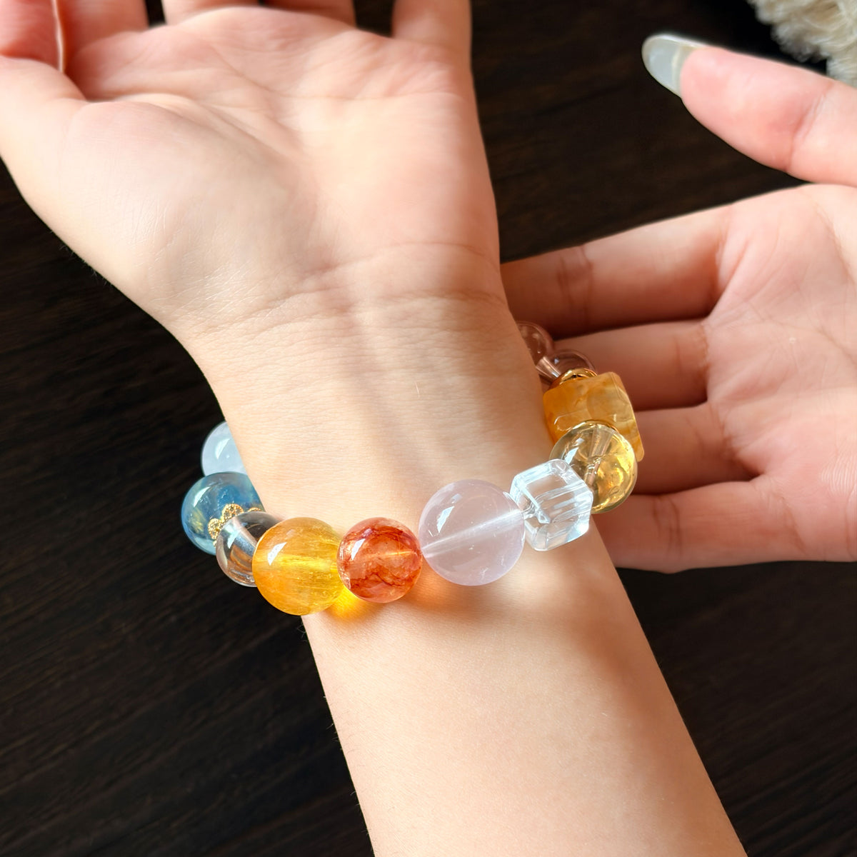 Natural Multi-Gem Crystal Bracelet | Love, Prosperity & Harmony | Inspired by Eastern Wisdom