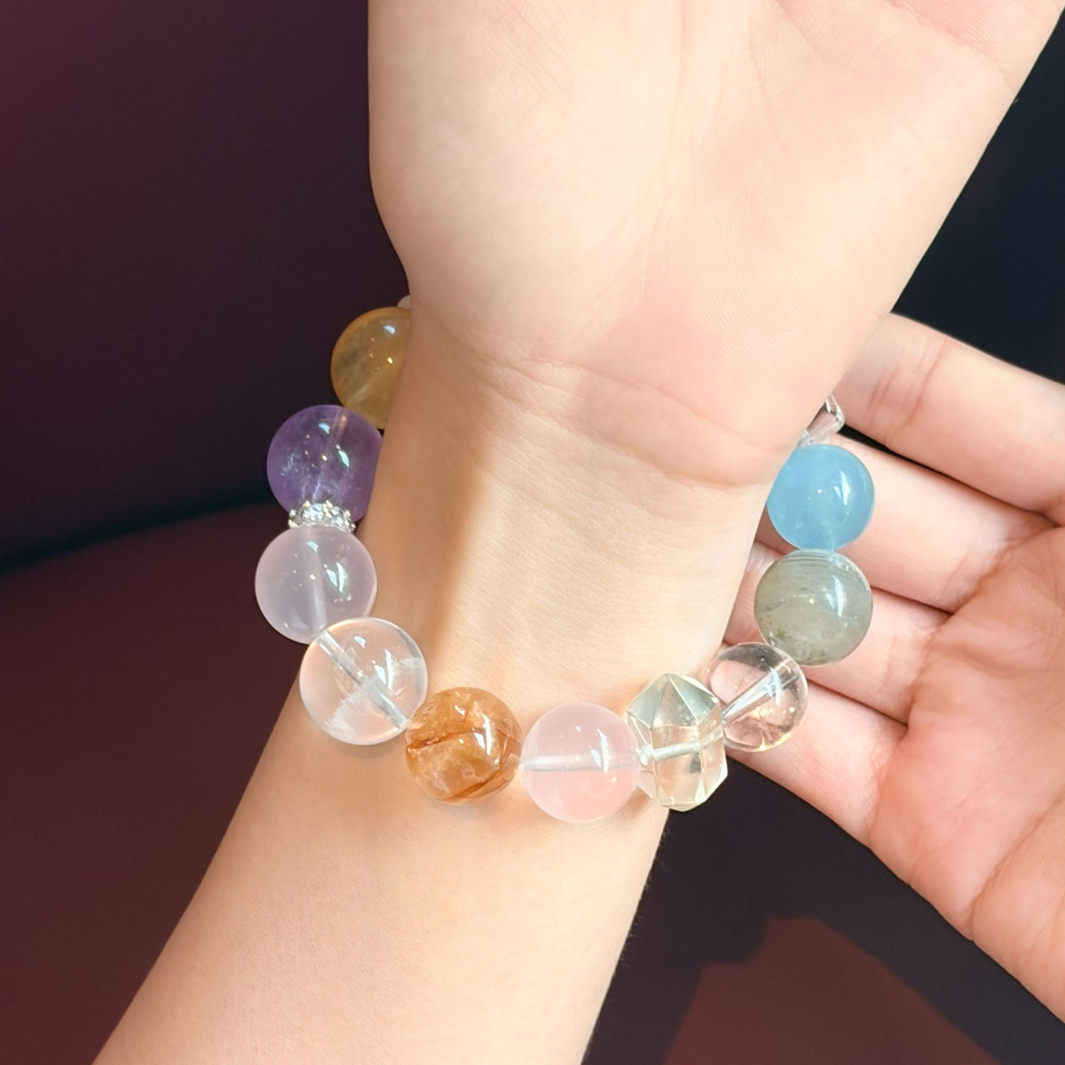 Natural Multi-Gem Crystal Bracelet | Love, Joy & Harmony | Inspired by Eastern Wisdom