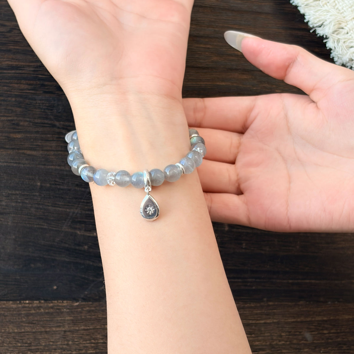 Natural Gray Moonstone Bracelet | Intuition, Balance & Inner Peace | Inspired by Eastern Wisdom