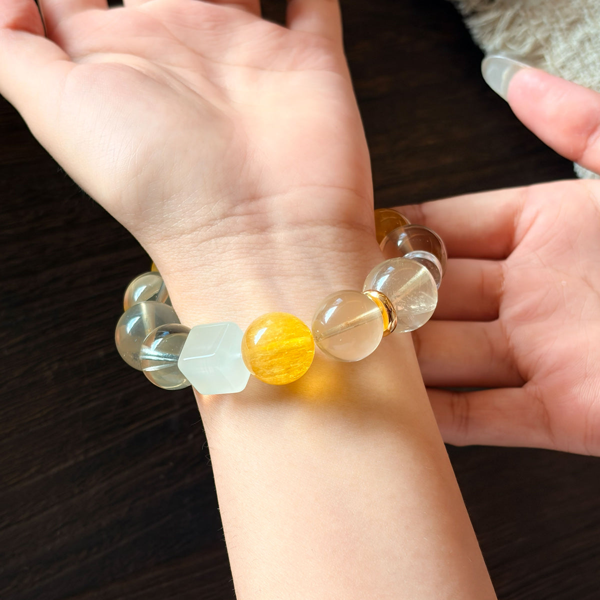 Natural Yellow Fluorite & Citrine Bracelet | Confidence, Abundance & Positive Energy | Inspired by Eastern Wisdom