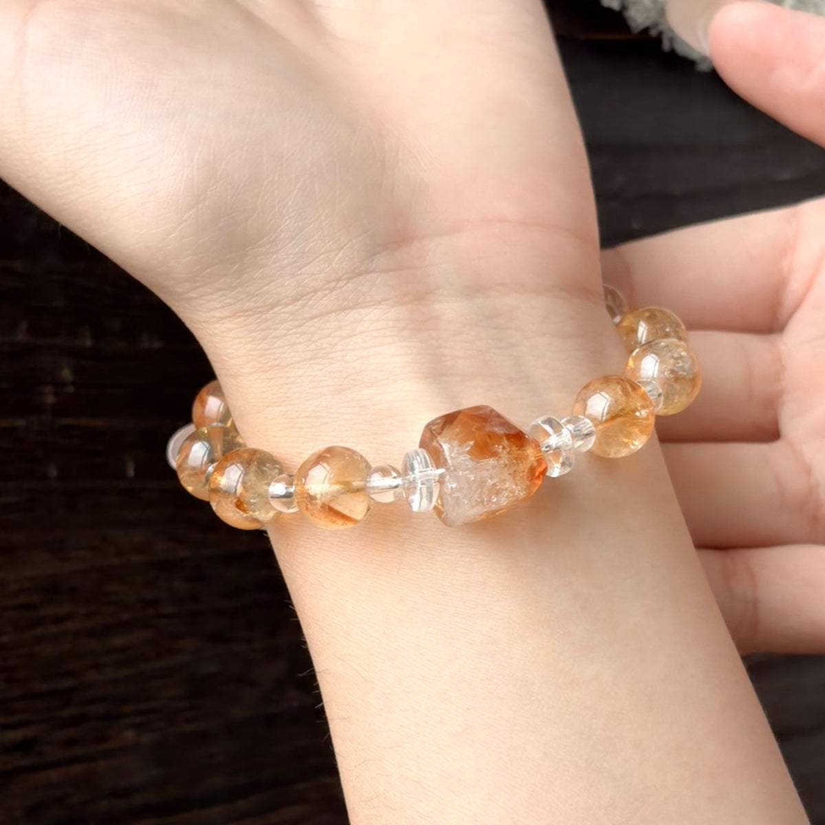 Natural Yellow Tower Quartz Bracelet | Confidence, Good Fortune & Warmth | Inspired by Eastern Wisdom