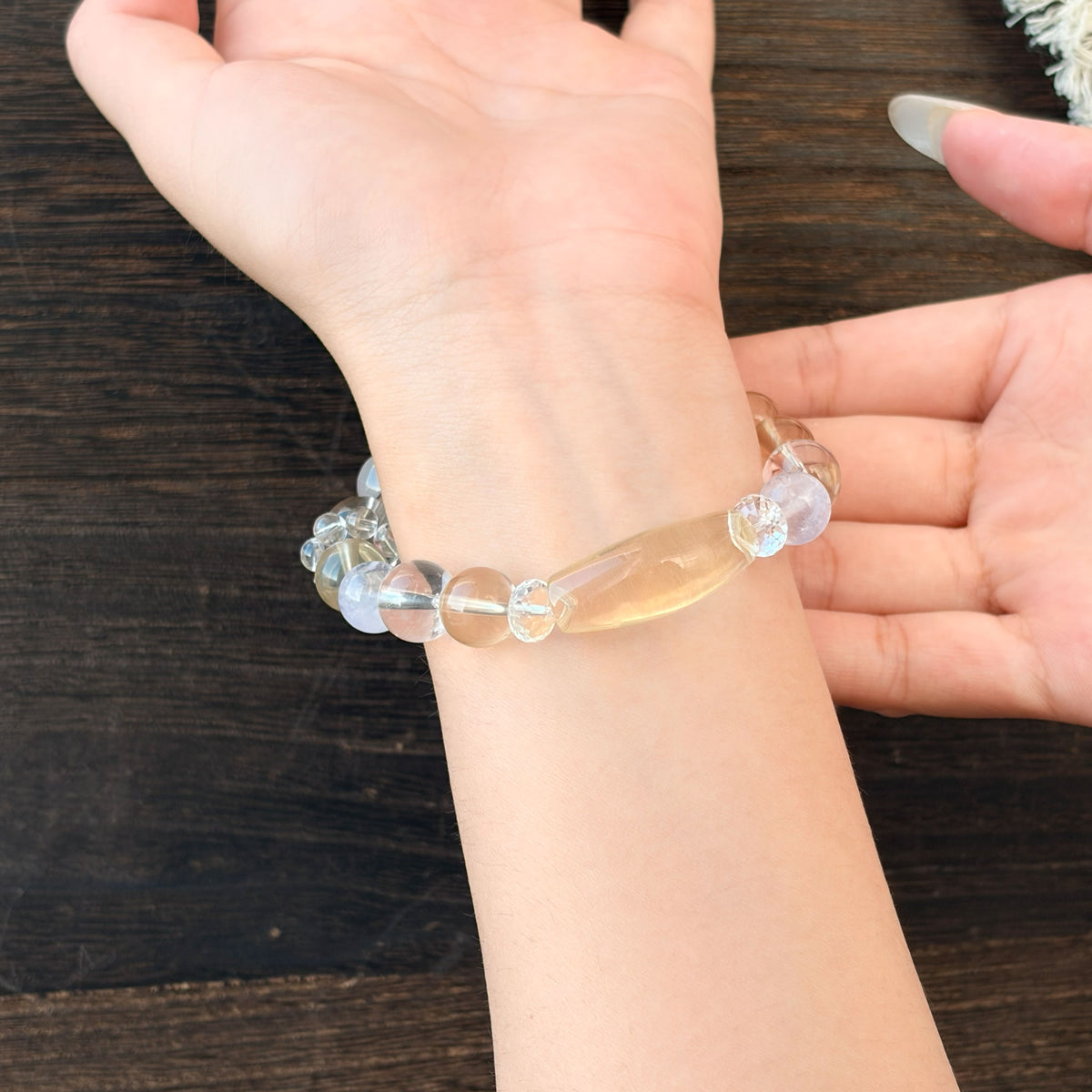 Natural Citrine, Amethyst & Clear Quartz Bracelet | Abundance, Wisdom & Clarity | Inspired by Eastern Wisdom