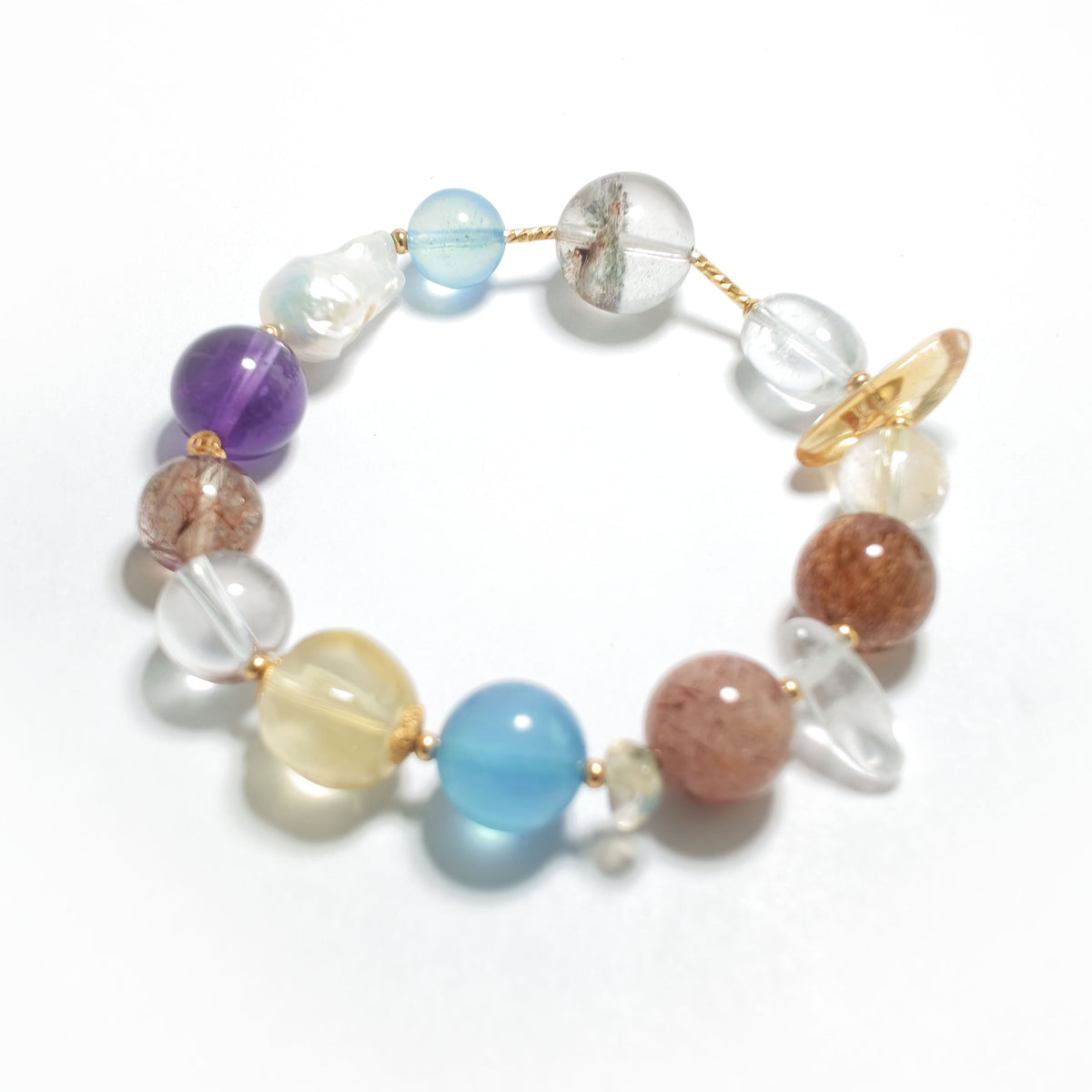 Natural Five Elements Prosperity Multi-Gem Bracelet | Abundance, Harmony & Balance | Inspired by Eastern Wisdom