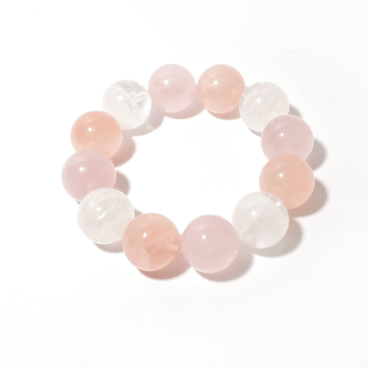 Natural Rose Quartz & Clear Quartz Bracelet | Love & Inner Peace | Inspired by Eastern Wisdom