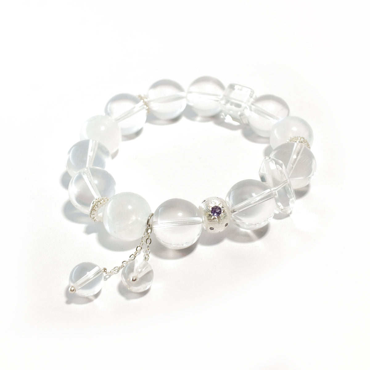 Natural Clear Quartz & Aquamarine Bracelet | Clarity, Calm & Emotional Balance | Inspired by Eastern Wisdom