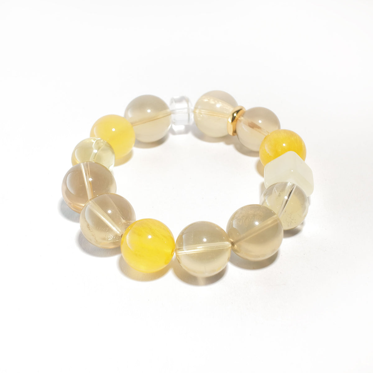 Natural Yellow Fluorite & Citrine Bracelet | Confidence, Abundance & Positive Energy | Inspired by Eastern Wisdom