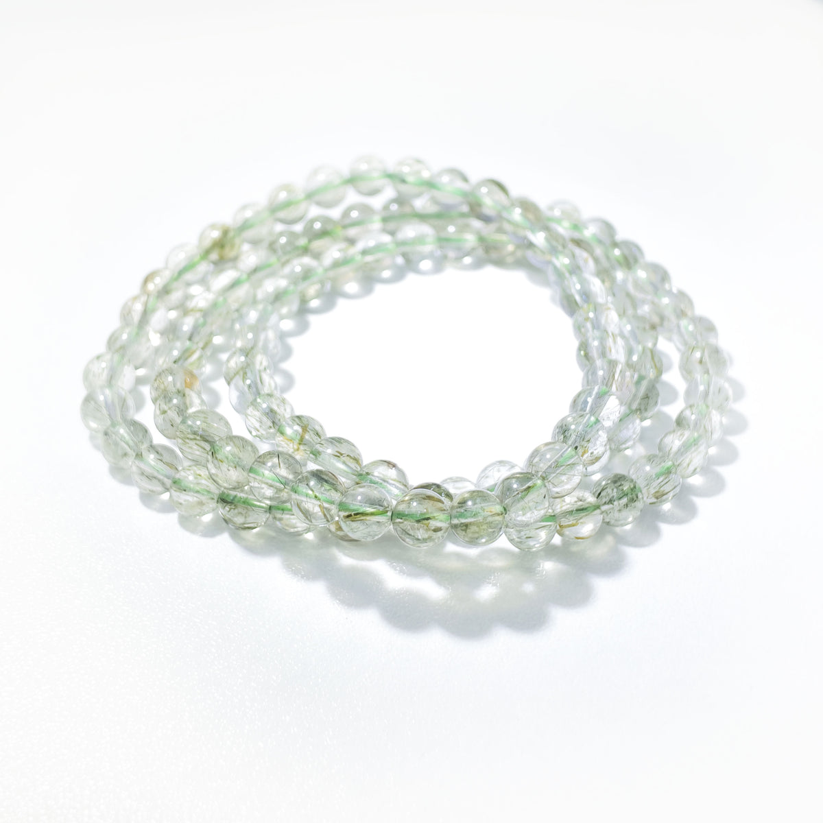 Natural Green Phantom Quartz Bracelet | Growth & Abundance | Inspired by Eastern Wisdom