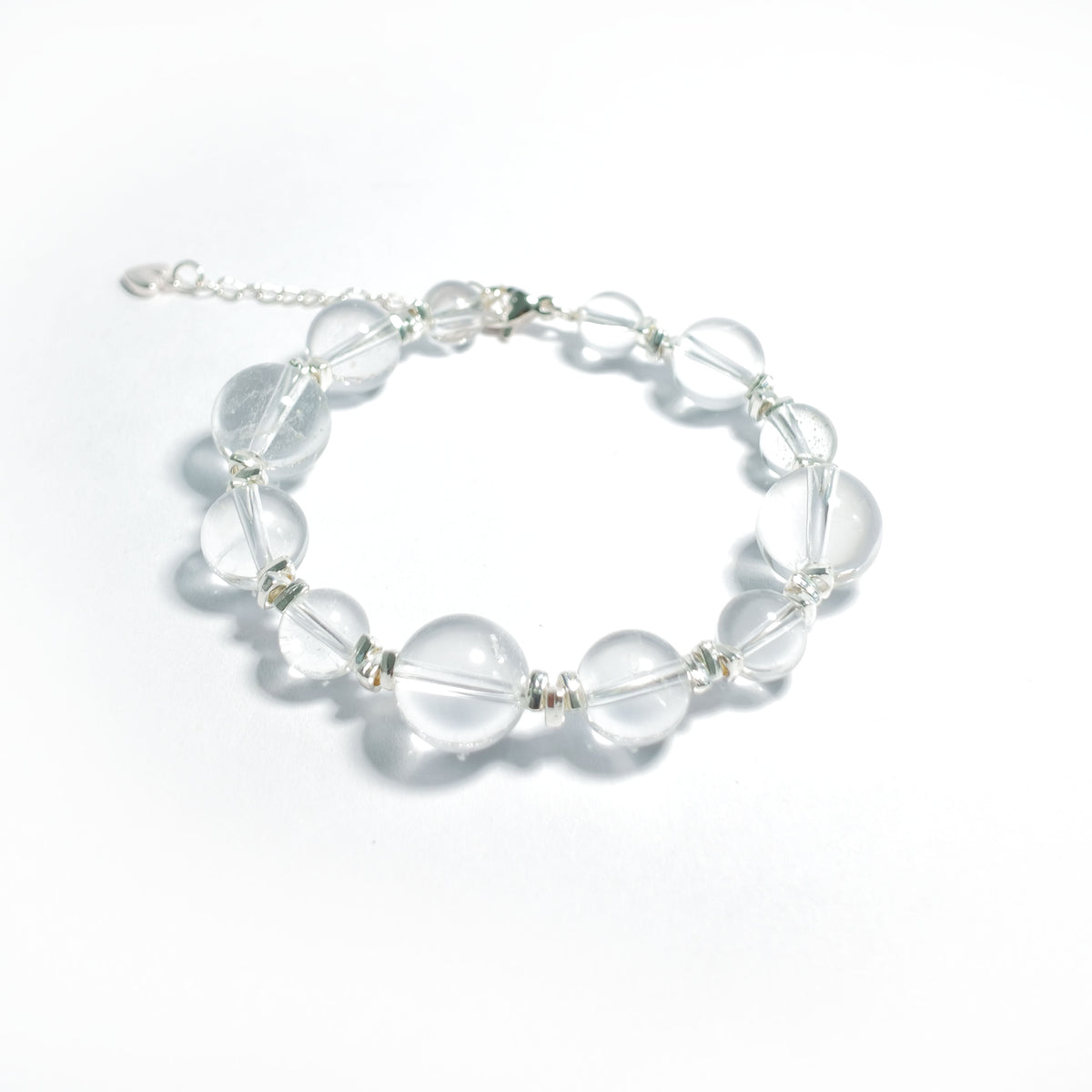 Natural Clear Quartz Bubble Bead Bracelet | Purity, Balance & Positive Energy | Inspired by Eastern Wisdom