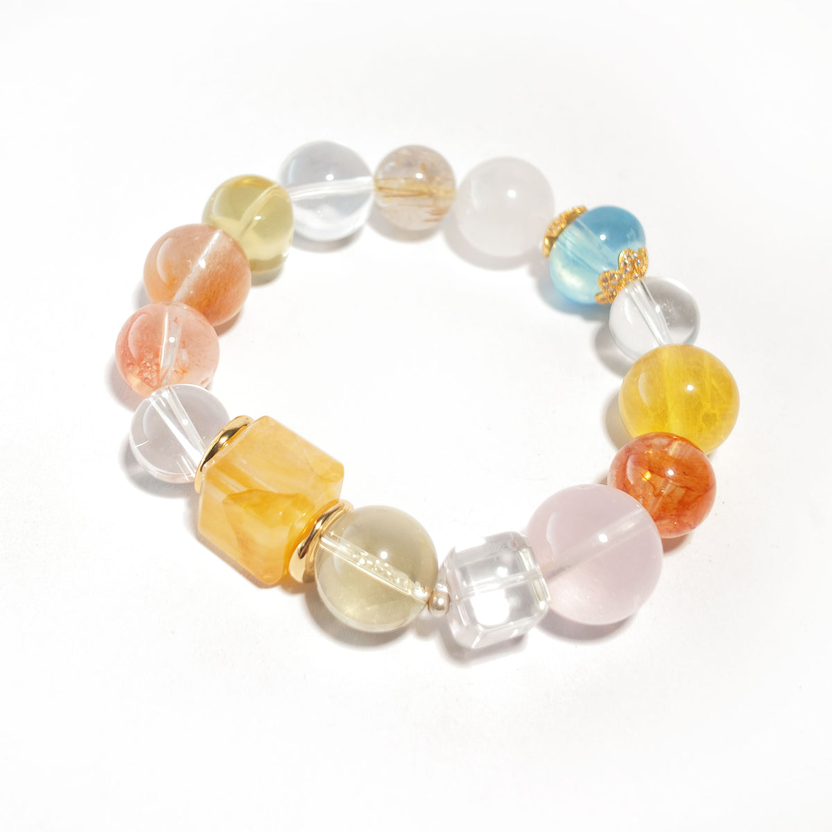 Natural Multi-Gem Crystal Bracelet | Love, Prosperity & Harmony | Inspired by Eastern Wisdom