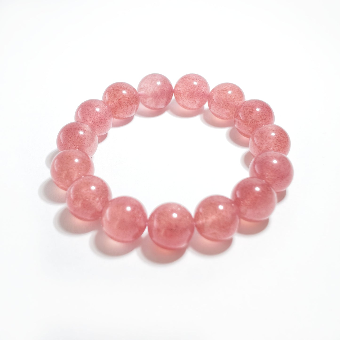 Natural Strawberry Quartz Bracelet | Love, Self Care & Emotional Harmony | Inspired by Eastern Wisdom