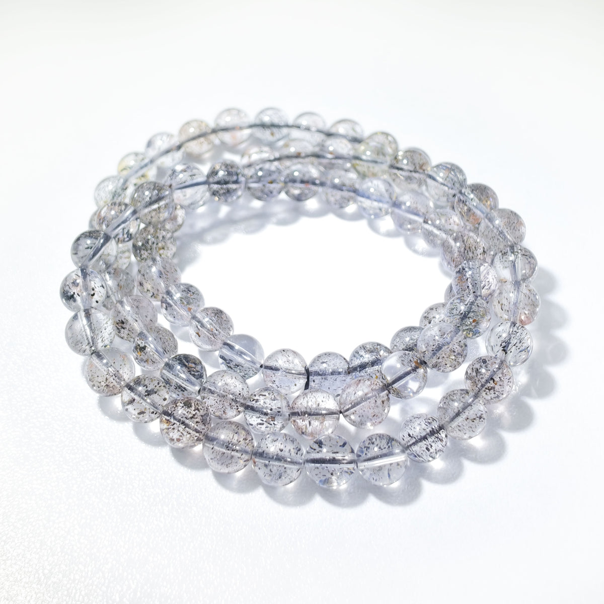 Natural Black Phantom Quartz Crystal Bracelet – Growth, Protection & Inner Strength Inspired by Eastern Wisdom
