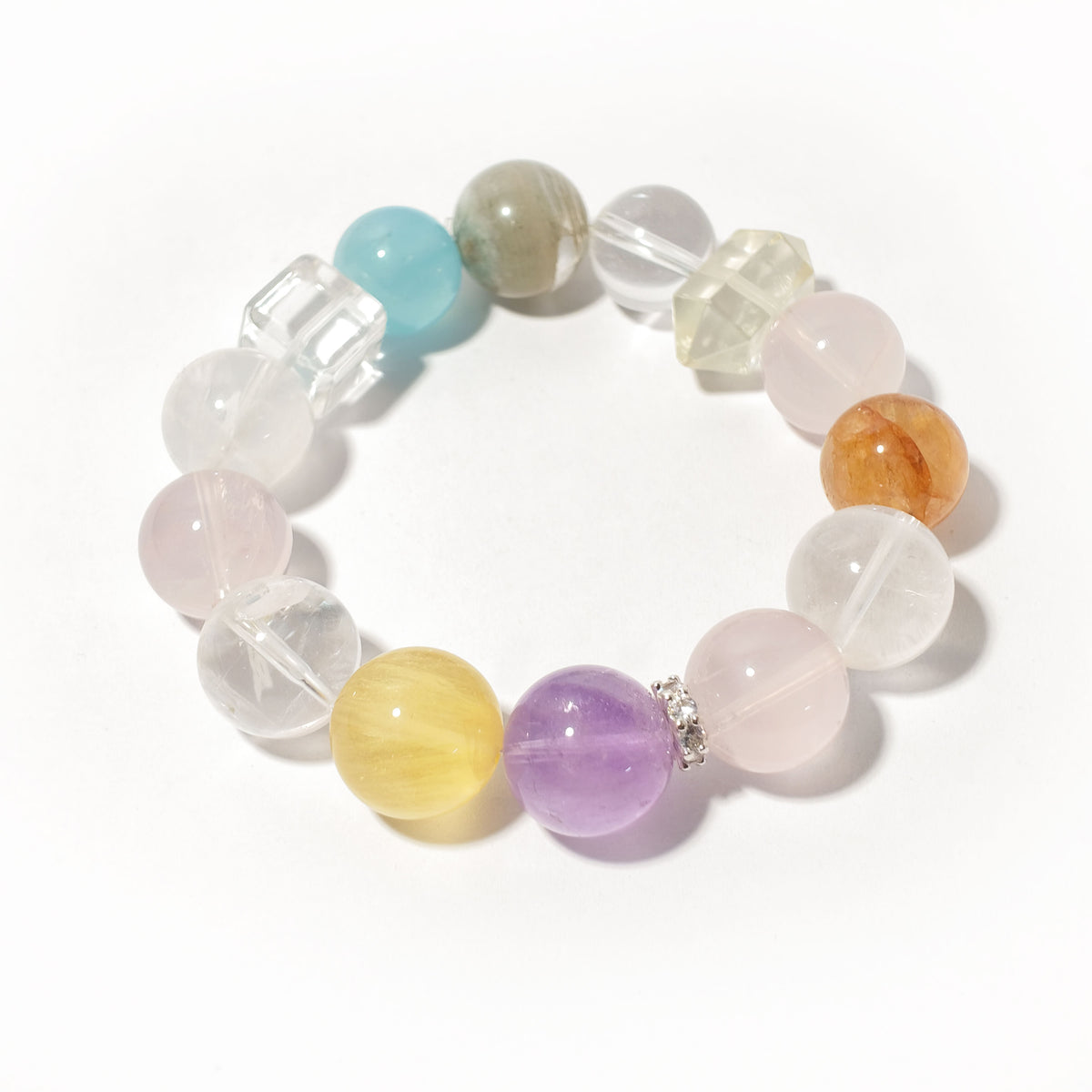 Natural Multi-Gem Crystal Bracelet | Love, Joy & Harmony | Inspired by Eastern Wisdom