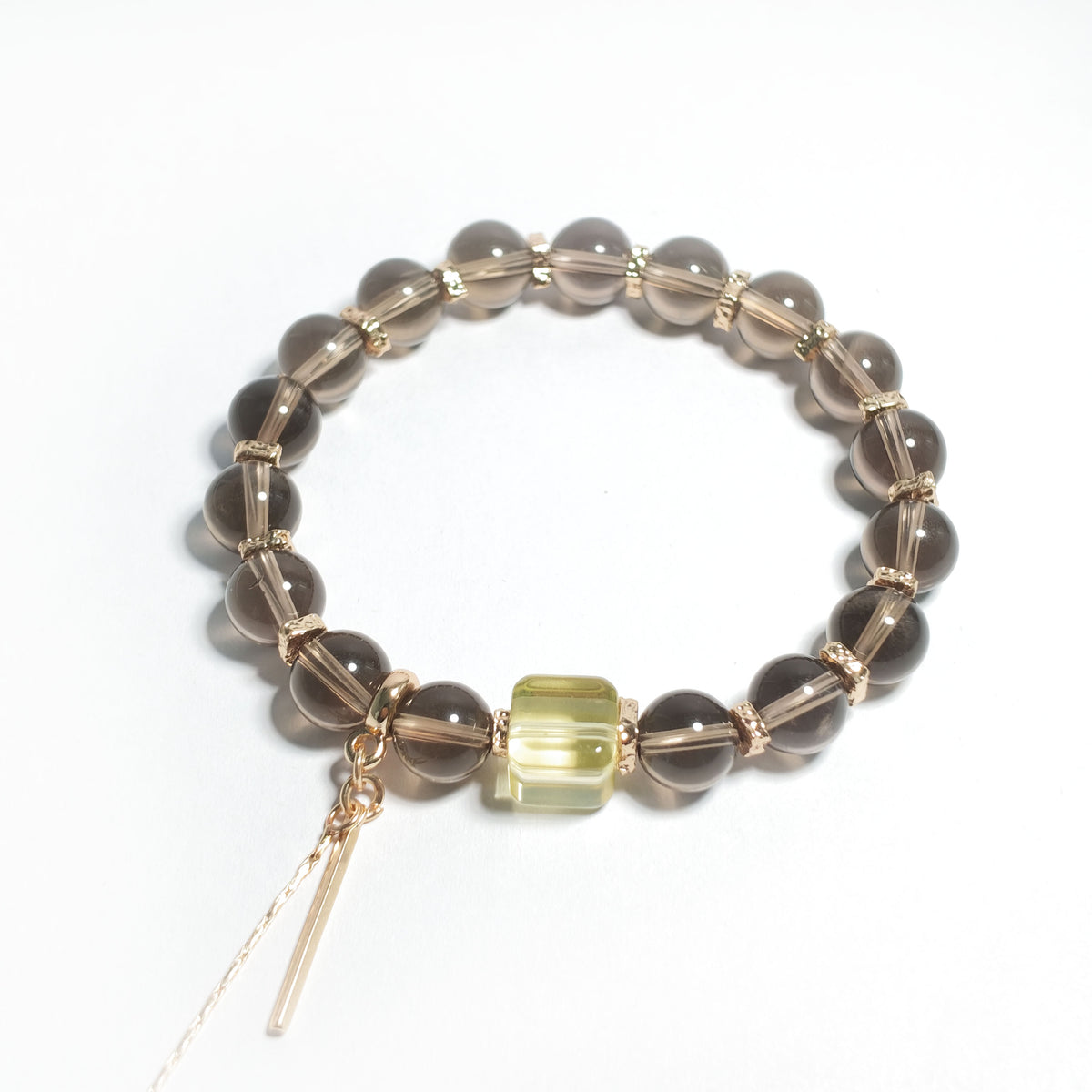 Natural Smoky Quartz & Citrine Bracelet | Stability, Abundance & Confidence | Inspired by Eastern Wisdom