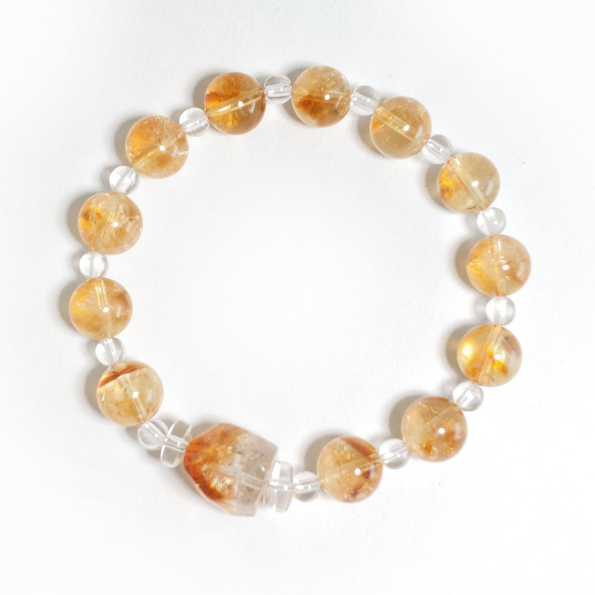Natural Yellow Tower Quartz Bracelet | Confidence, Good Fortune & Warmth | Inspired by Eastern Wisdom
