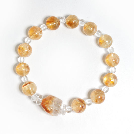 Natural Yellow Tower Quartz Bracelet | Confidence, Good Fortune & Warmth | Inspired by Eastern Wisdom