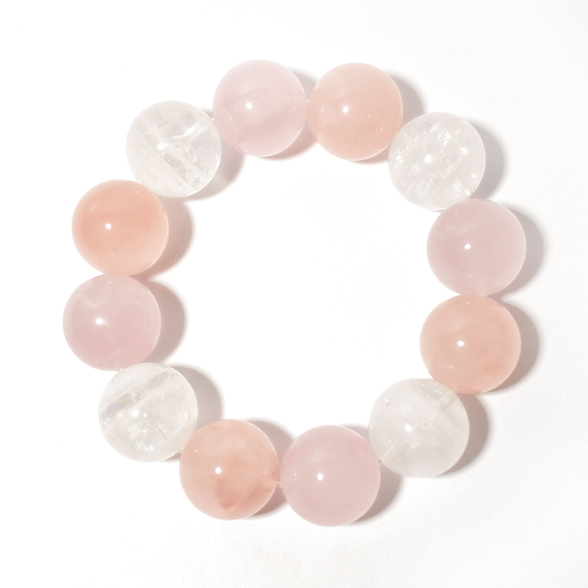 Natural Rose Quartz & Clear Quartz Bracelet | Love & Inner Peace | Inspired by Eastern Wisdom