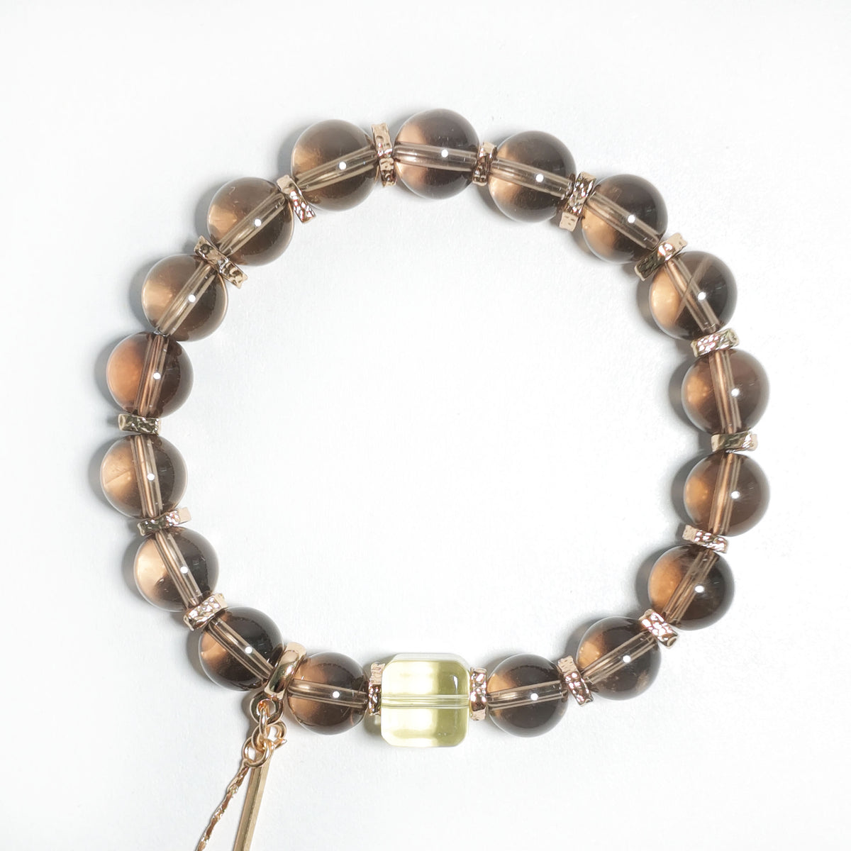Natural Smoky Quartz & Citrine Bracelet | Stability, Abundance & Confidence | Inspired by Eastern Wisdom