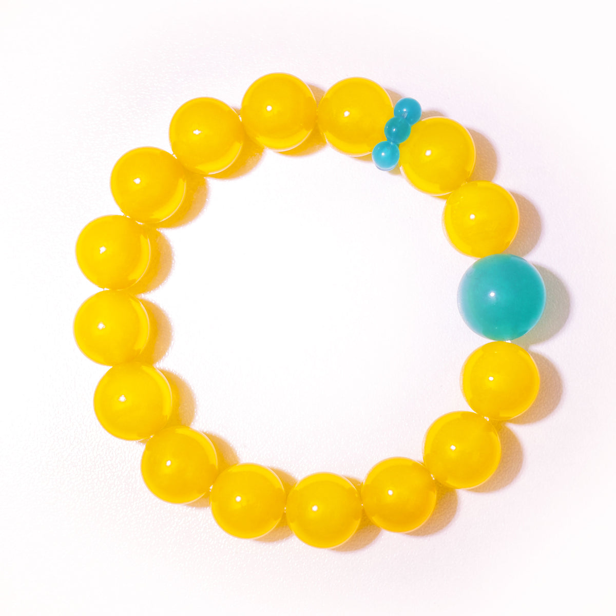 Natural Yellow Chalcedony & Amazonite Crystal Bracelet – Harmony, Confidence & Balance Inspired by Eastern Wisdom