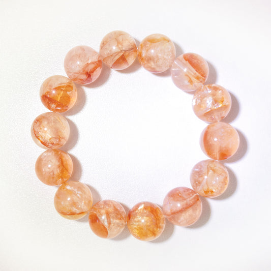 Natural Red Flower Agate Crystal Bracelet – Growth, Joy & Harmony Inspired by Eastern Wisdom