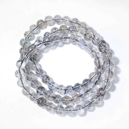 Natural Black Phantom Quartz Crystal Bracelet – Growth, Protection & Inner Strength Inspired by Eastern Wisdom