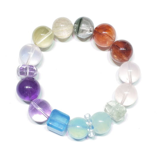 Natural Balance Multi-Gem Crystal Bracelet | Love, Harmony & Complete Balance | Inspired by Eastern Wisdom