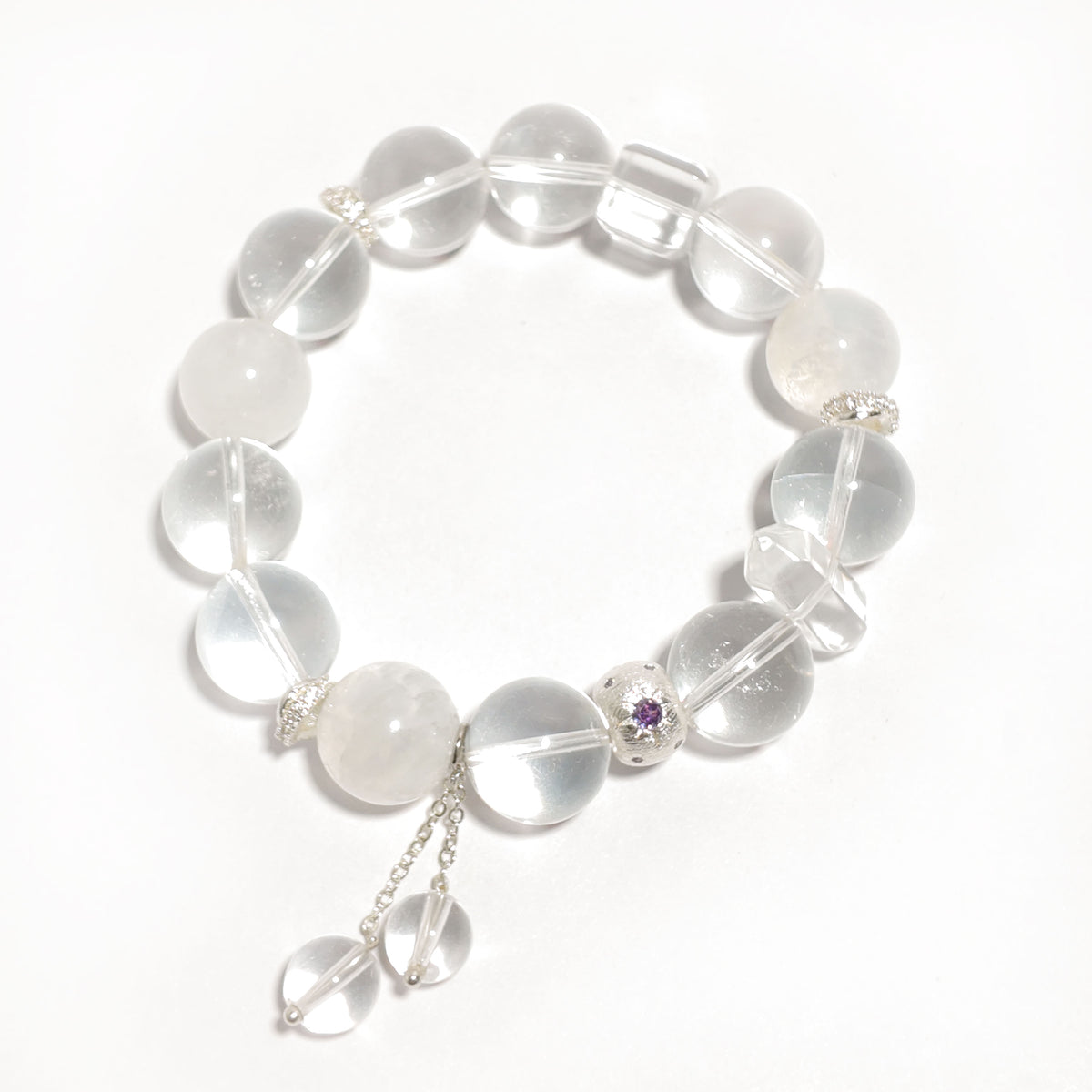 Natural Clear Quartz & Aquamarine Bracelet | Clarity, Calm & Emotional Balance | Inspired by Eastern Wisdom