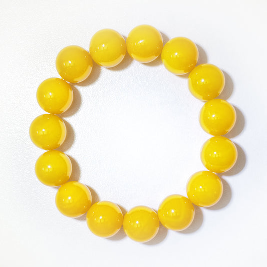 Natural Yellow Chalcedony Crystal Bracelet – Confidence, Joy & Positive Energy Inspired by Eastern Wisdom