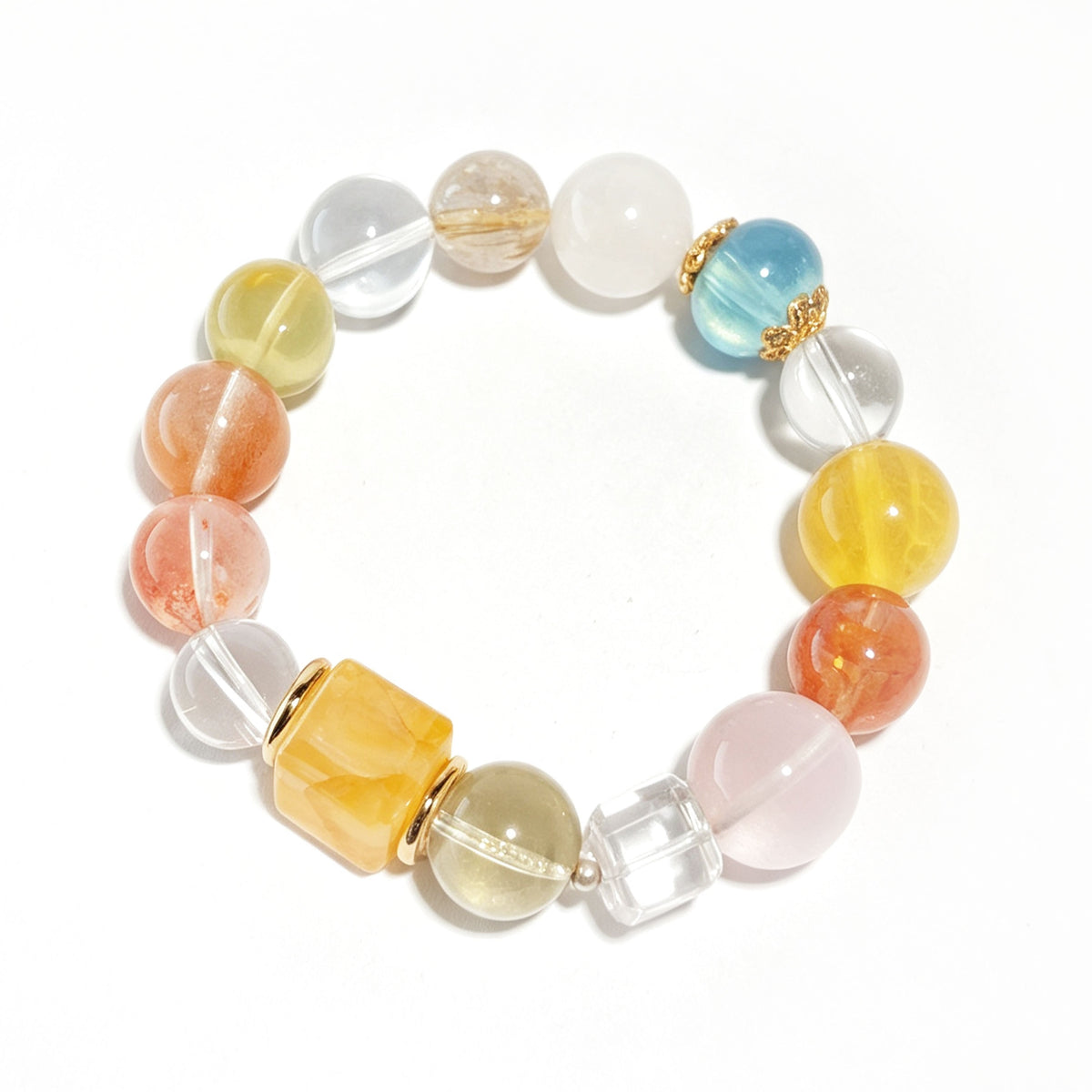 Natural Multi-Gem Crystal Bracelet | Love, Prosperity & Harmony | Inspired by Eastern Wisdom
