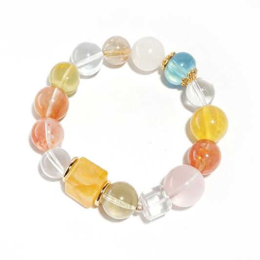 Natural Multi-Gem Crystal Bracelet | Love, Prosperity & Harmony | Inspired by Eastern Wisdom