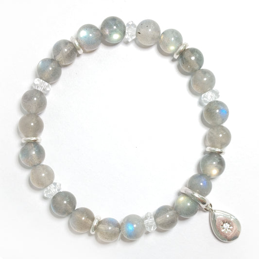 Natural Gray Moonstone Bracelet | Intuition, Balance & Inner Peace | Inspired by Eastern Wisdom