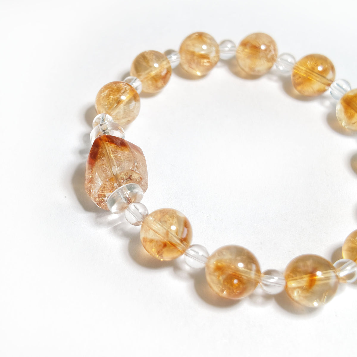 Natural Yellow Tower Quartz Bracelet | Confidence, Good Fortune & Warmth | Inspired by Eastern Wisdom