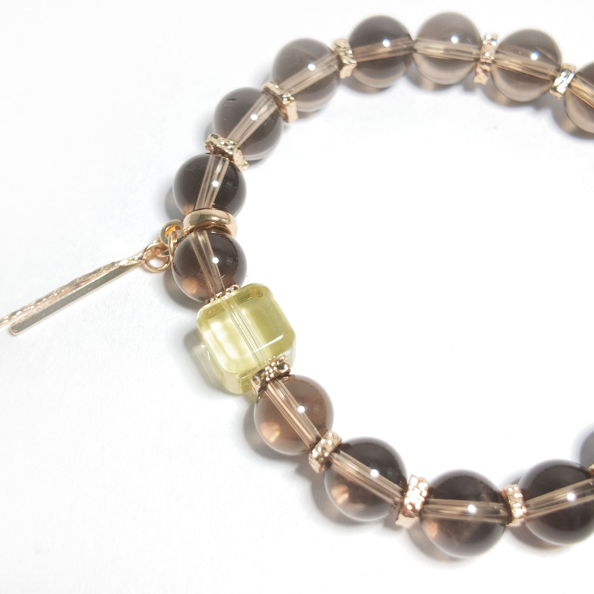 Natural Smoky Quartz & Citrine Bracelet | Stability, Abundance & Confidence | Inspired by Eastern Wisdom