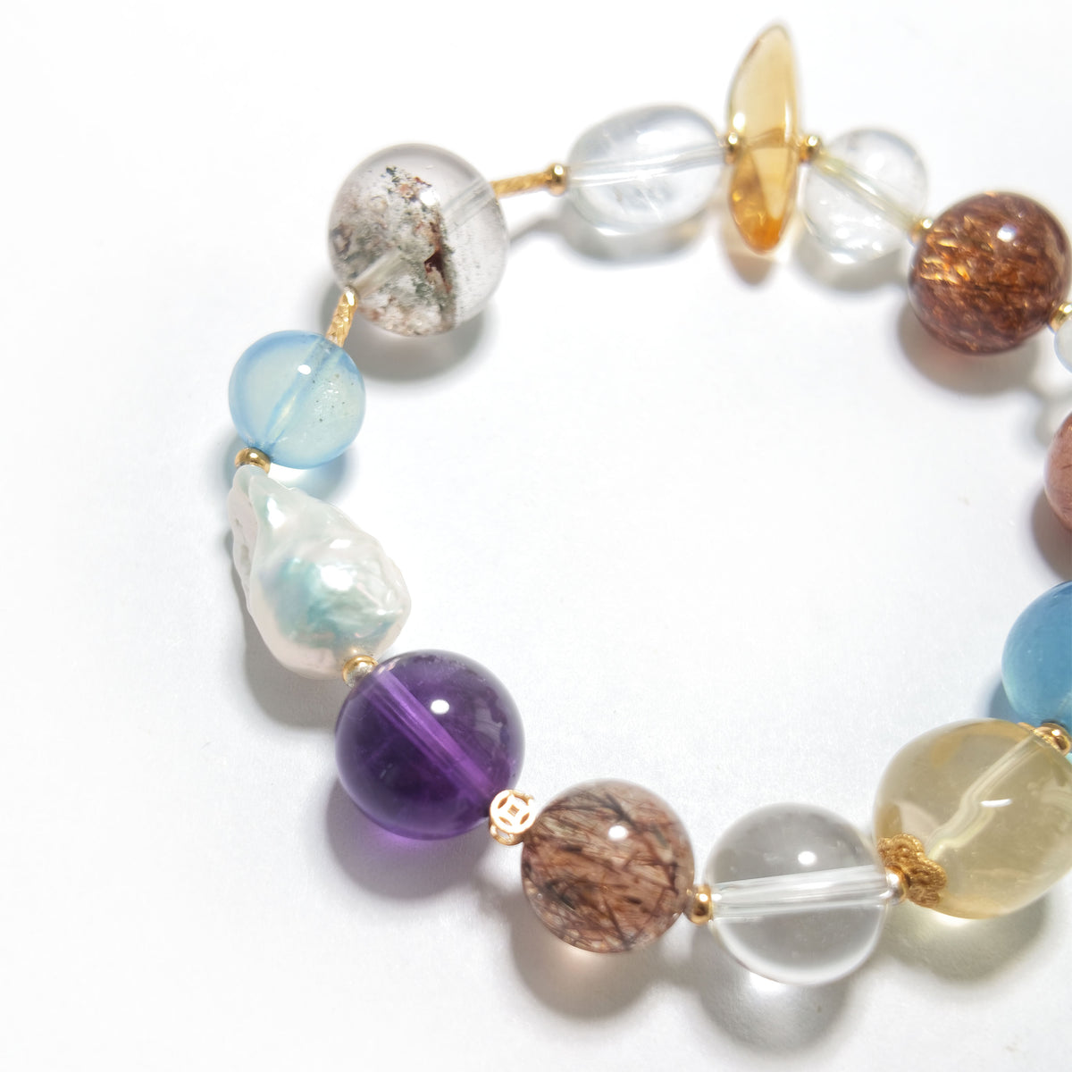 Natural Five Elements Prosperity Multi-Gem Bracelet | Abundance, Harmony & Balance | Inspired by Eastern Wisdom