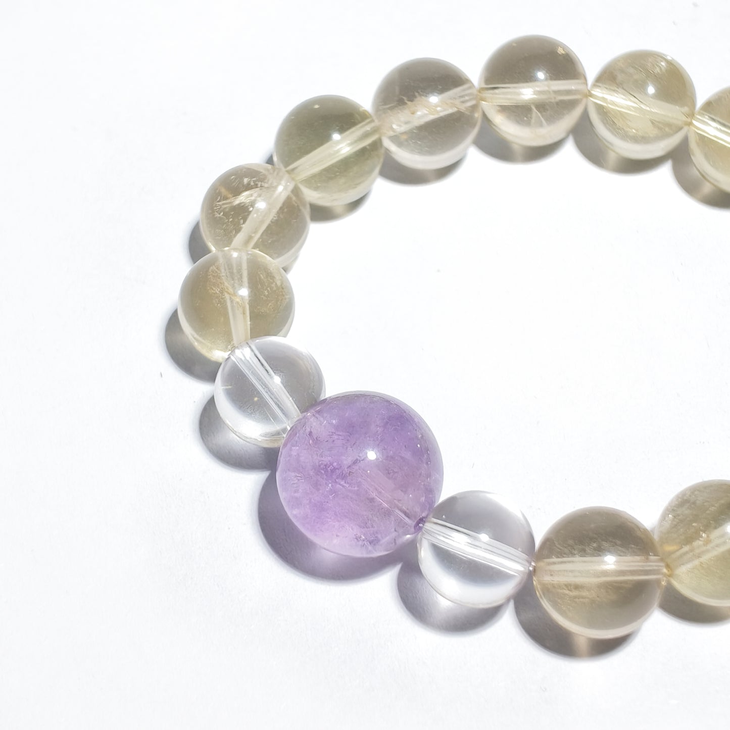 Natural Citrine, Amethyst & Clear Quartz Bracelet | Abundance, Wisdom & Balance | Inspired by Eastern Wisdom