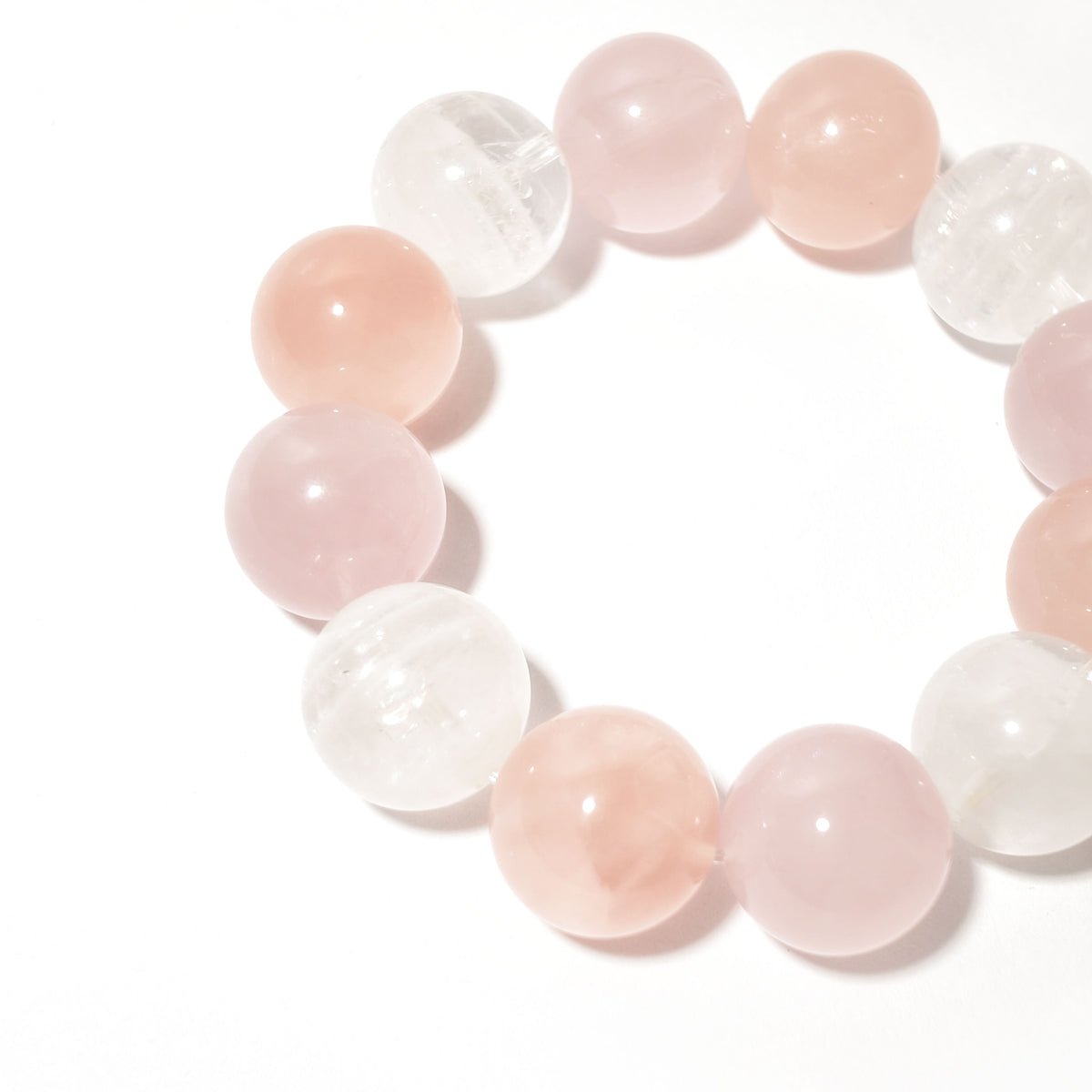 Natural Rose Quartz & Clear Quartz Bracelet | Love & Inner Peace | Inspired by Eastern Wisdom