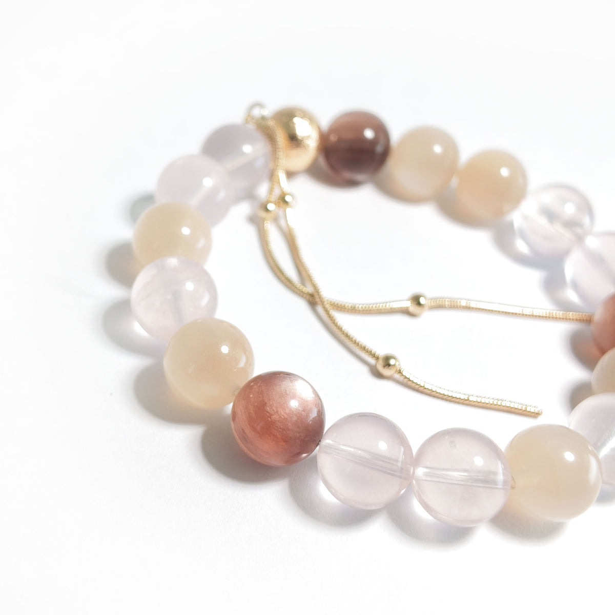 Natural Rose Quartz & Moonstone Bracelet | Love, Harmony & Emotional Balance | Inspired by Eastern Wisdom