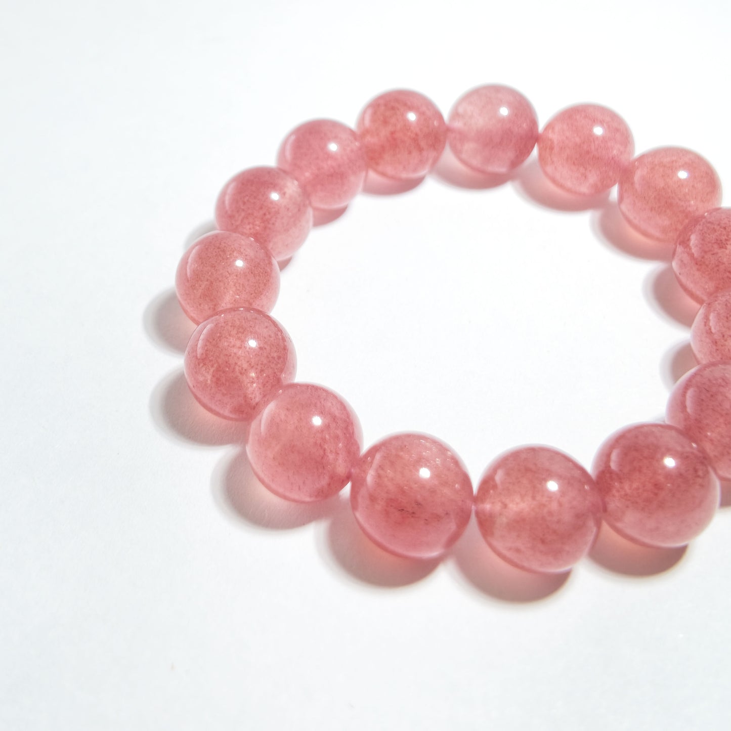 Natural Strawberry Quartz Bracelet | Love, Self Care & Emotional Harmony | Inspired by Eastern Wisdom