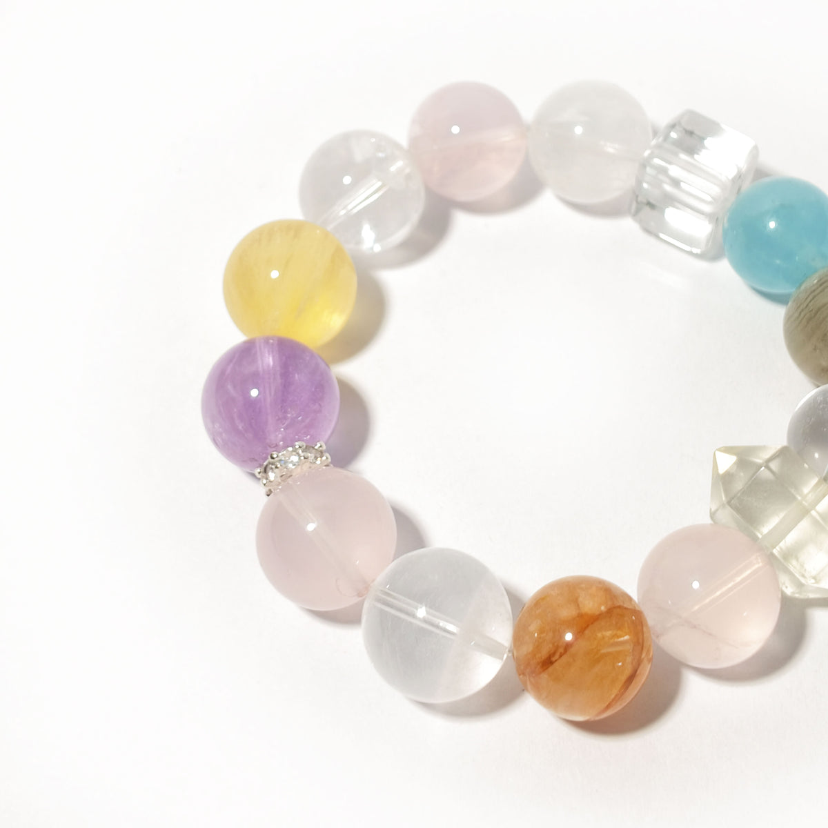 Natural Multi-Gem Crystal Bracelet | Love, Joy & Harmony | Inspired by Eastern Wisdom