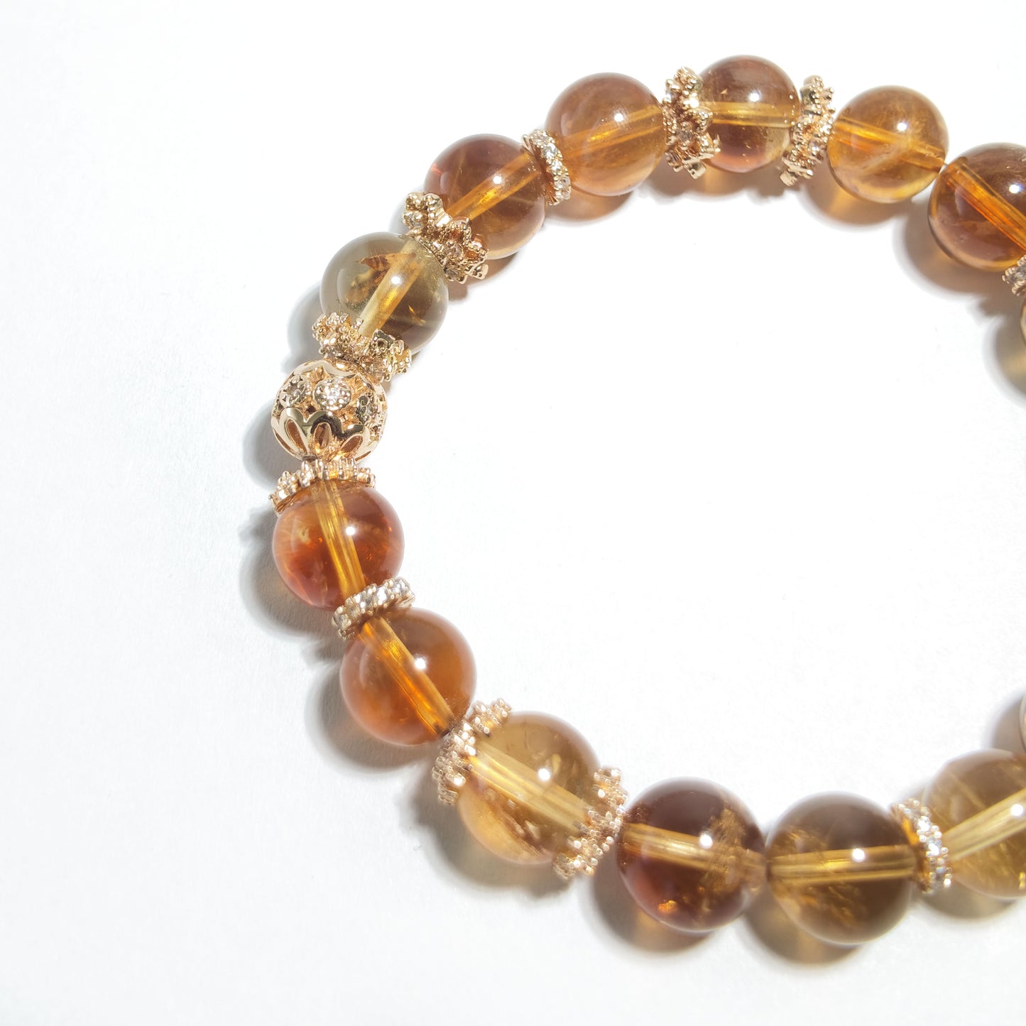 Natural Golden Rutilated Quartz & Tiger's Eye Bracelet | Abundance, Confidence & Protection | Inspired by Eastern Wisdom