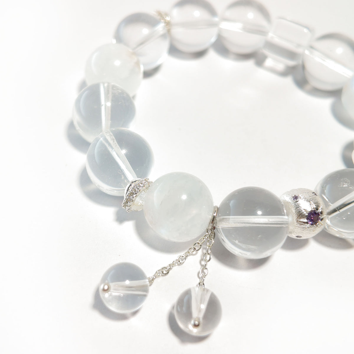 Natural Clear Quartz & Aquamarine Bracelet | Clarity, Calm & Emotional Balance | Inspired by Eastern Wisdom
