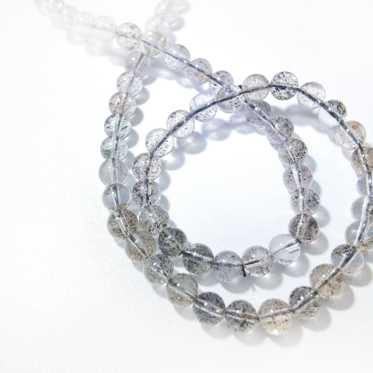 Natural Black Phantom Quartz Crystal Bracelet – Growth, Protection & Inner Strength Inspired by Eastern Wisdom